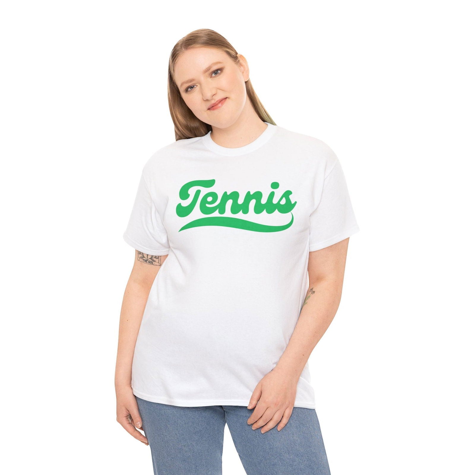 TENNIS 1 (White-Green) - Tennis Basic Tee - GRANDSLAM PH