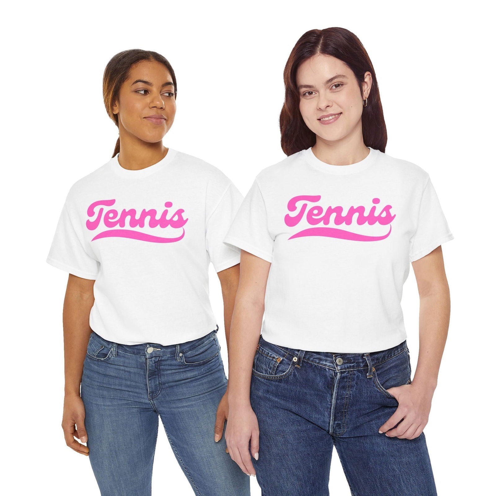 TENNIS 1 (White-Pink) - Tennis Basic Tee - GRANDSLAM PH