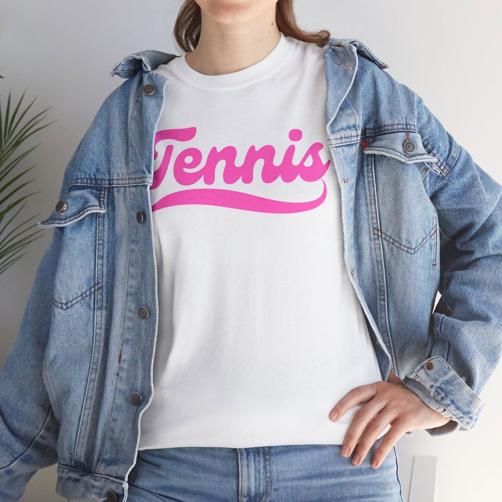 TENNIS 1 (White-Pink) - Tennis Basic Tee - GRANDSLAM PH
