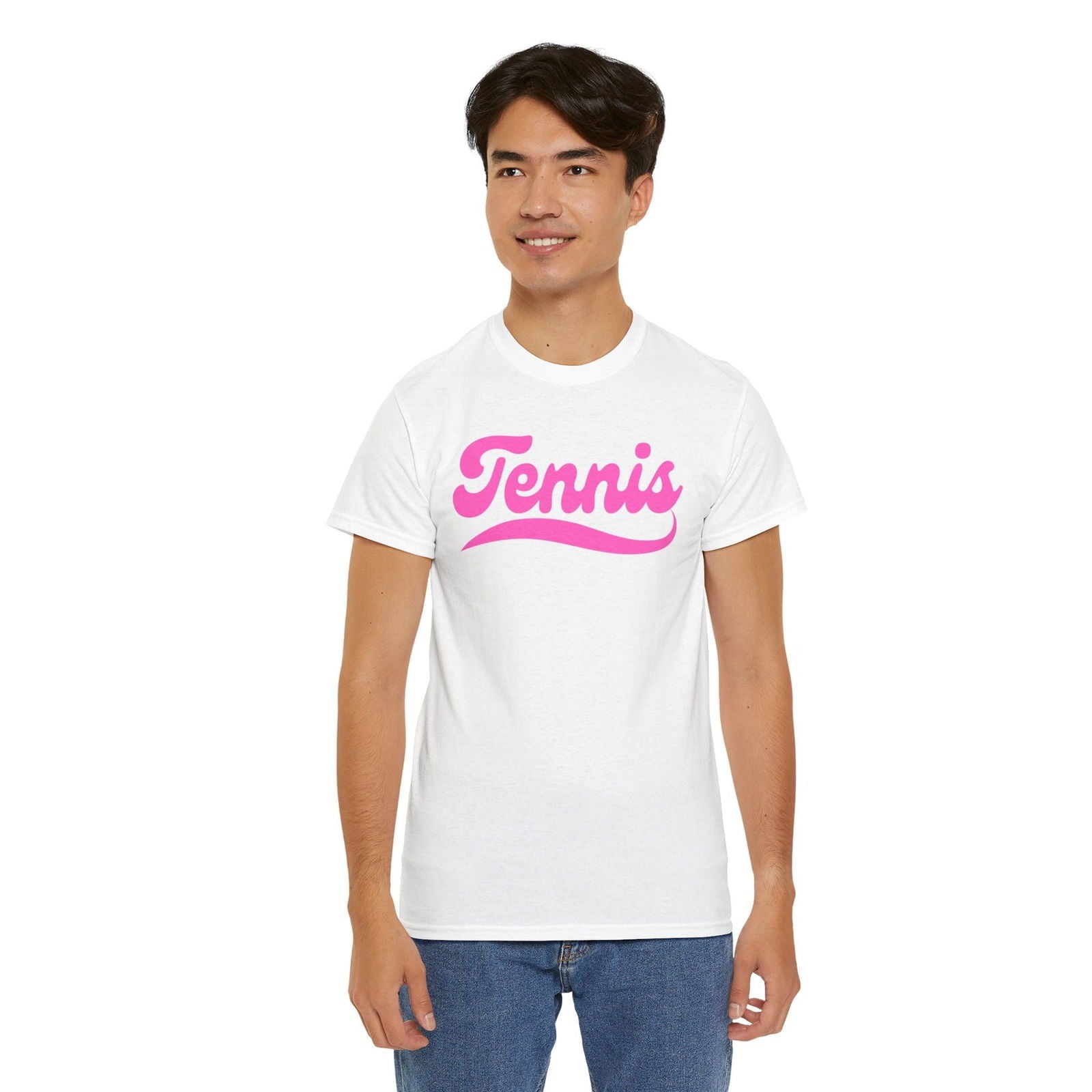 TENNIS 1 (White-Pink) - Tennis Basic Tee - GRANDSLAM PH