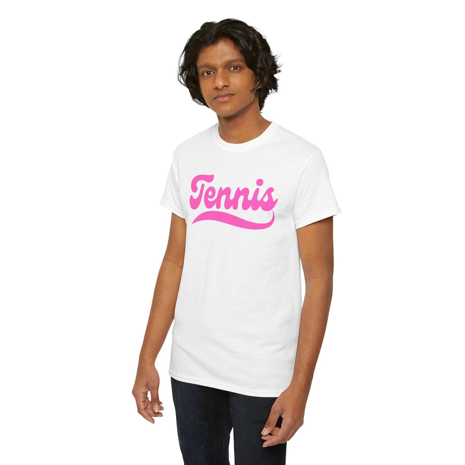 TENNIS 1 (White-Pink) - Tennis Basic Tee - GRANDSLAM PH