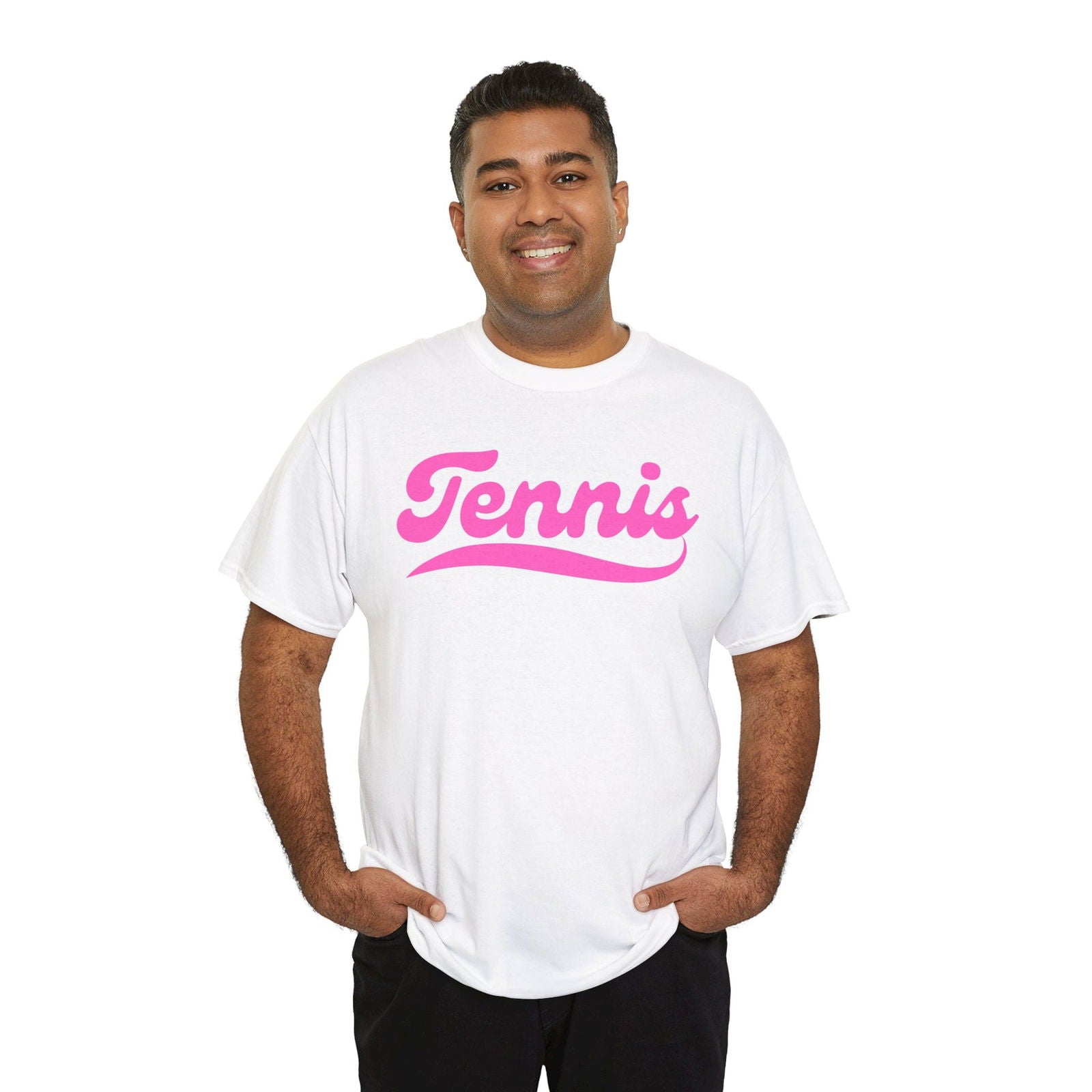 TENNIS 1 (White-Pink) - Tennis Basic Tee - GRANDSLAM PH
