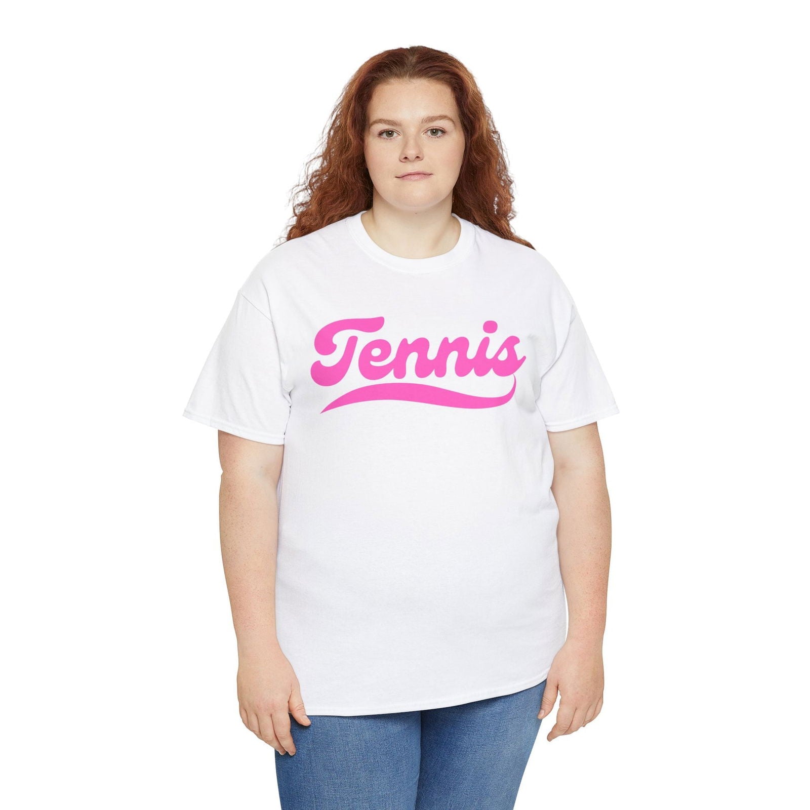 TENNIS 1 (White-Pink) - Tennis Basic Tee - GRANDSLAM PH