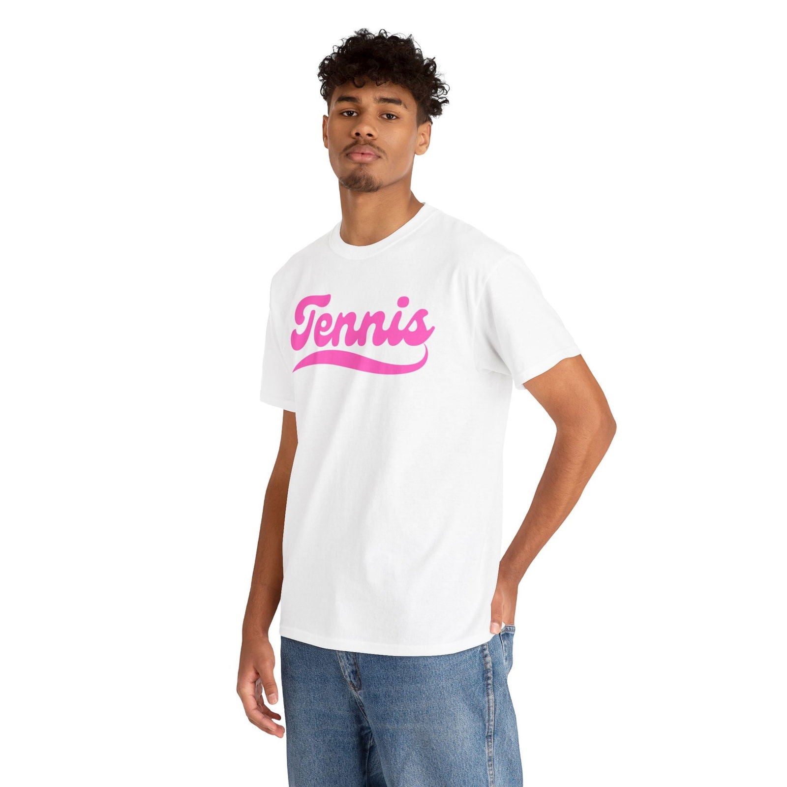 TENNIS 1 (White-Pink) - Tennis Basic Tee - GRANDSLAM PH