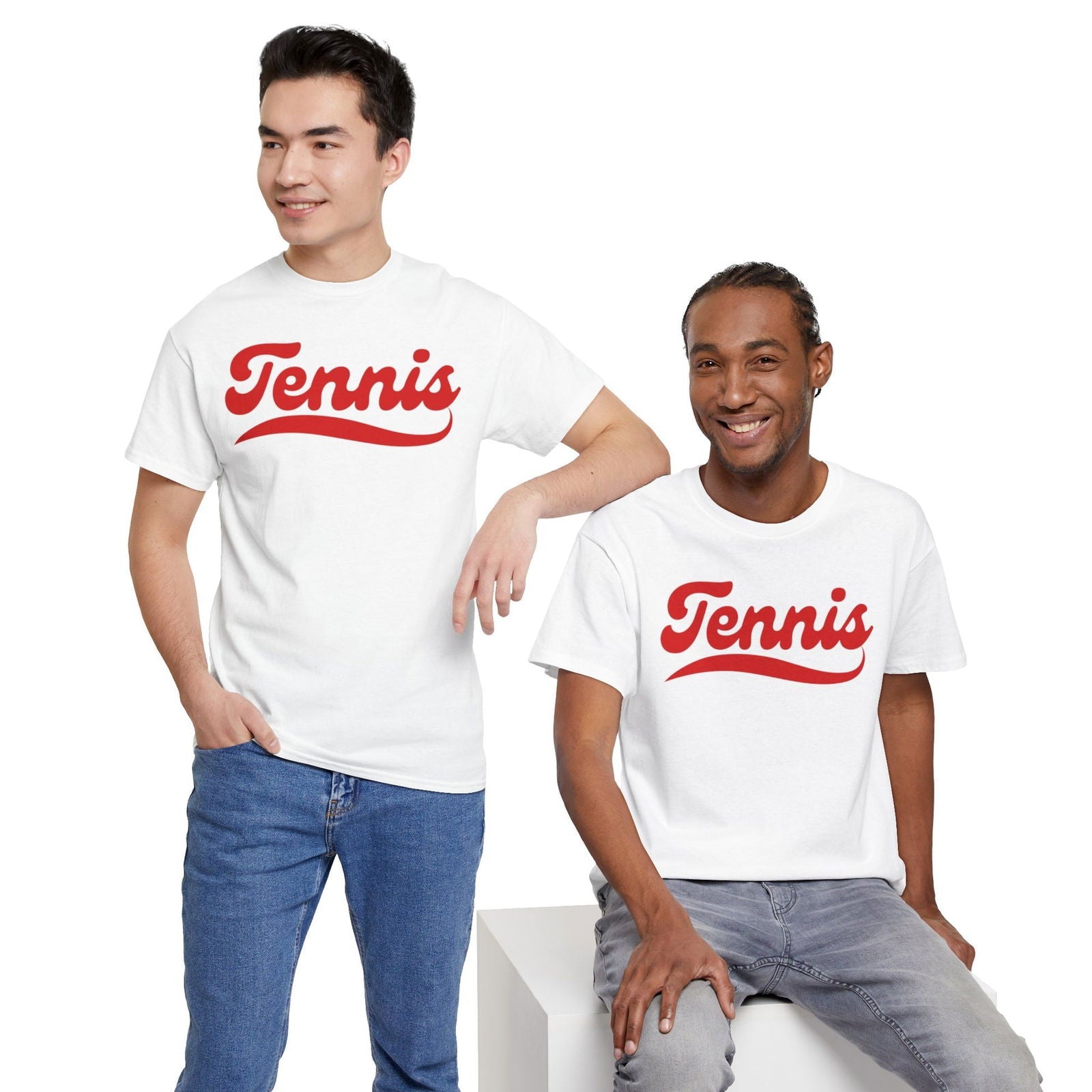 TENNIS 1 (White-Red) - Tennis Basic Tee - GRANDSLAM PH