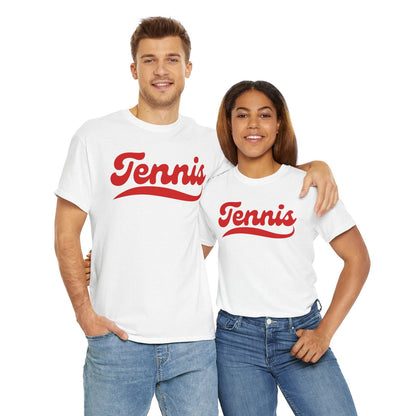 TENNIS 1 (White-Red) - Tennis Basic Tee - GRANDSLAM PH