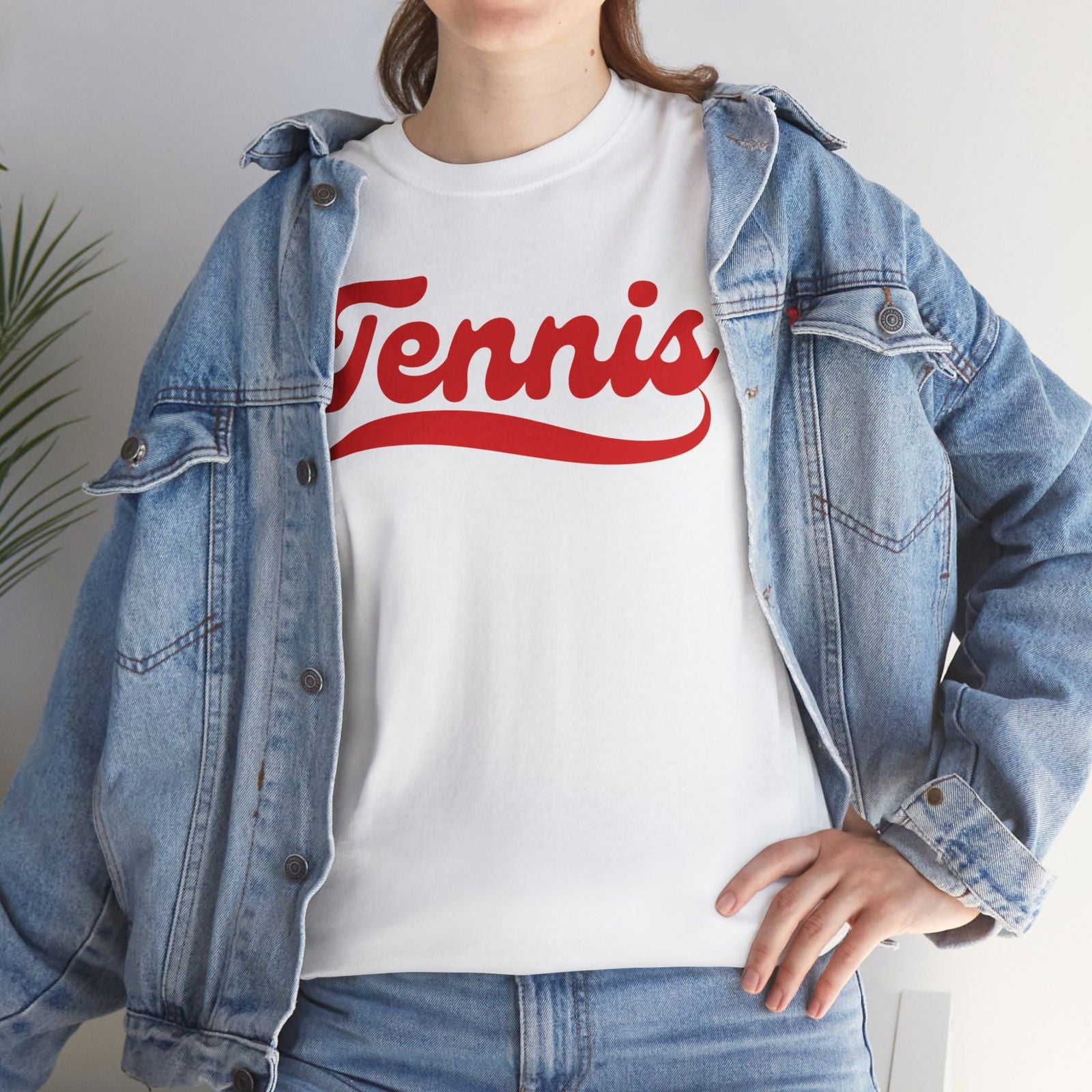 TENNIS 1 (White-Red) - Tennis Basic Tee - GRANDSLAM PH