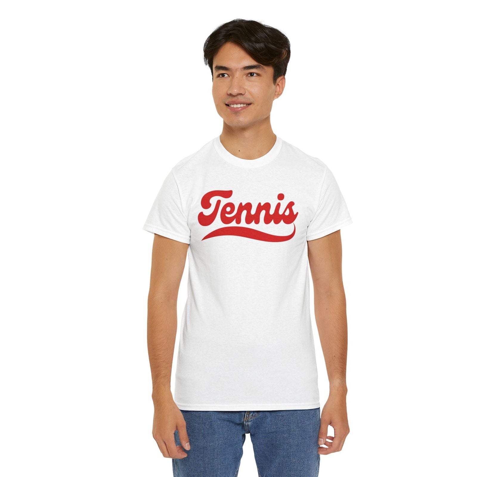 TENNIS 1 (White-Red) - Tennis Basic Tee - GRANDSLAM PH