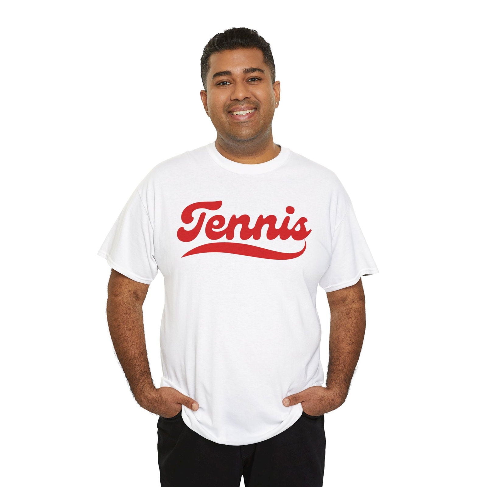 TENNIS 1 (White-Red) - Tennis Basic Tee - GRANDSLAM PH