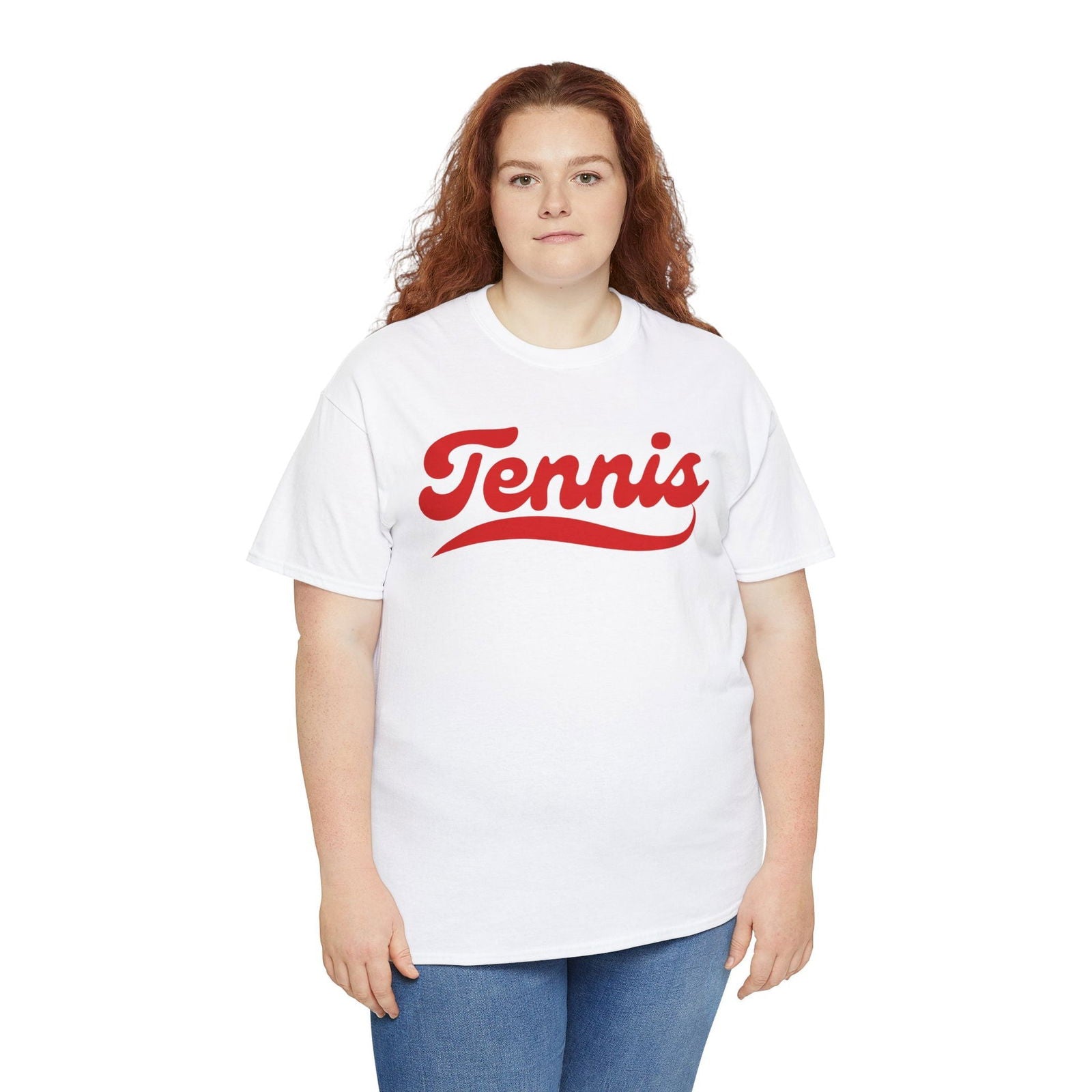 TENNIS 1 (White-Red) - Tennis Basic Tee - GRANDSLAM PH