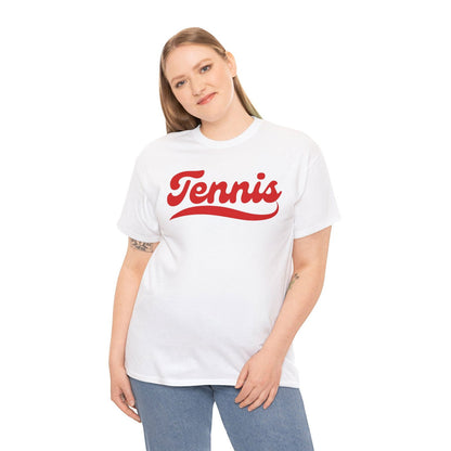 TENNIS 1 (White-Red) - Tennis Basic Tee - GRANDSLAM PH