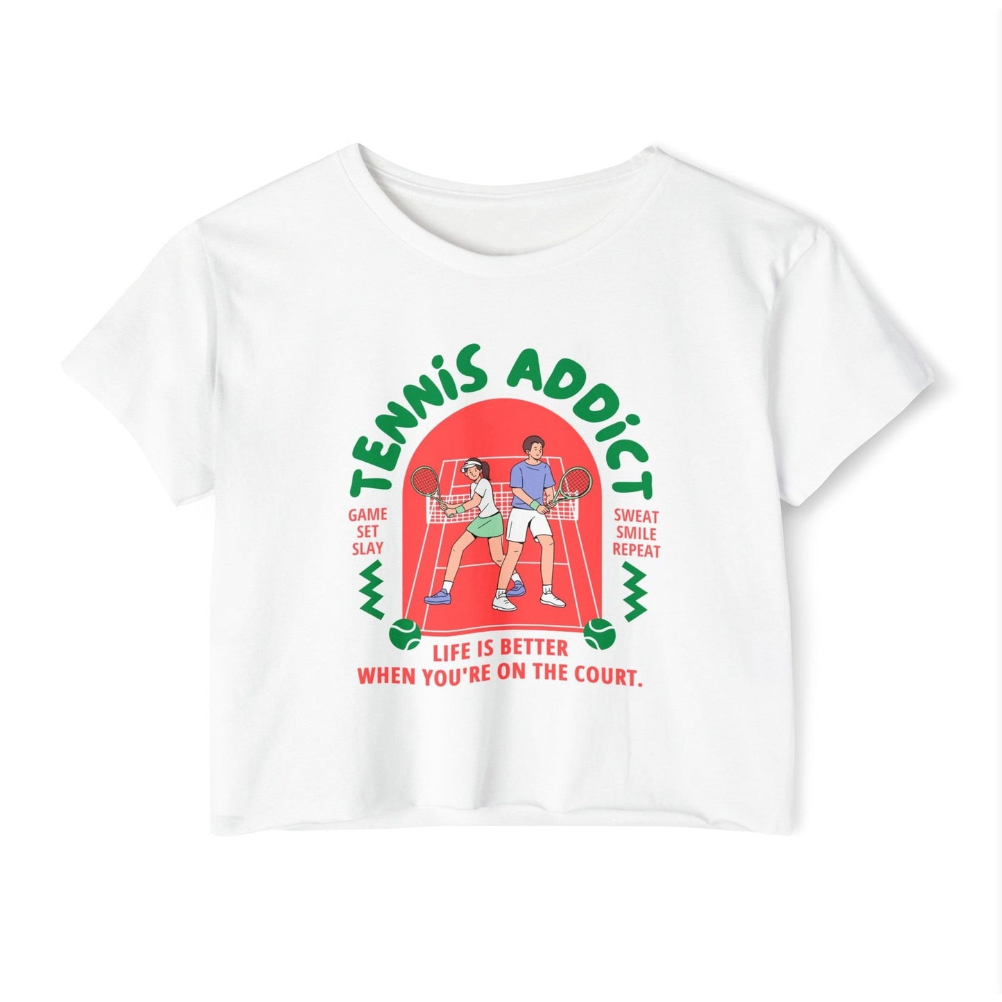 TENNIS ADDICT 2 - Tennis Crop Top