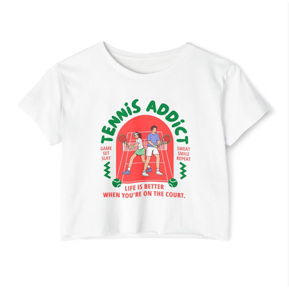 TENNIS ADDICT 2 - Tennis Crop Top