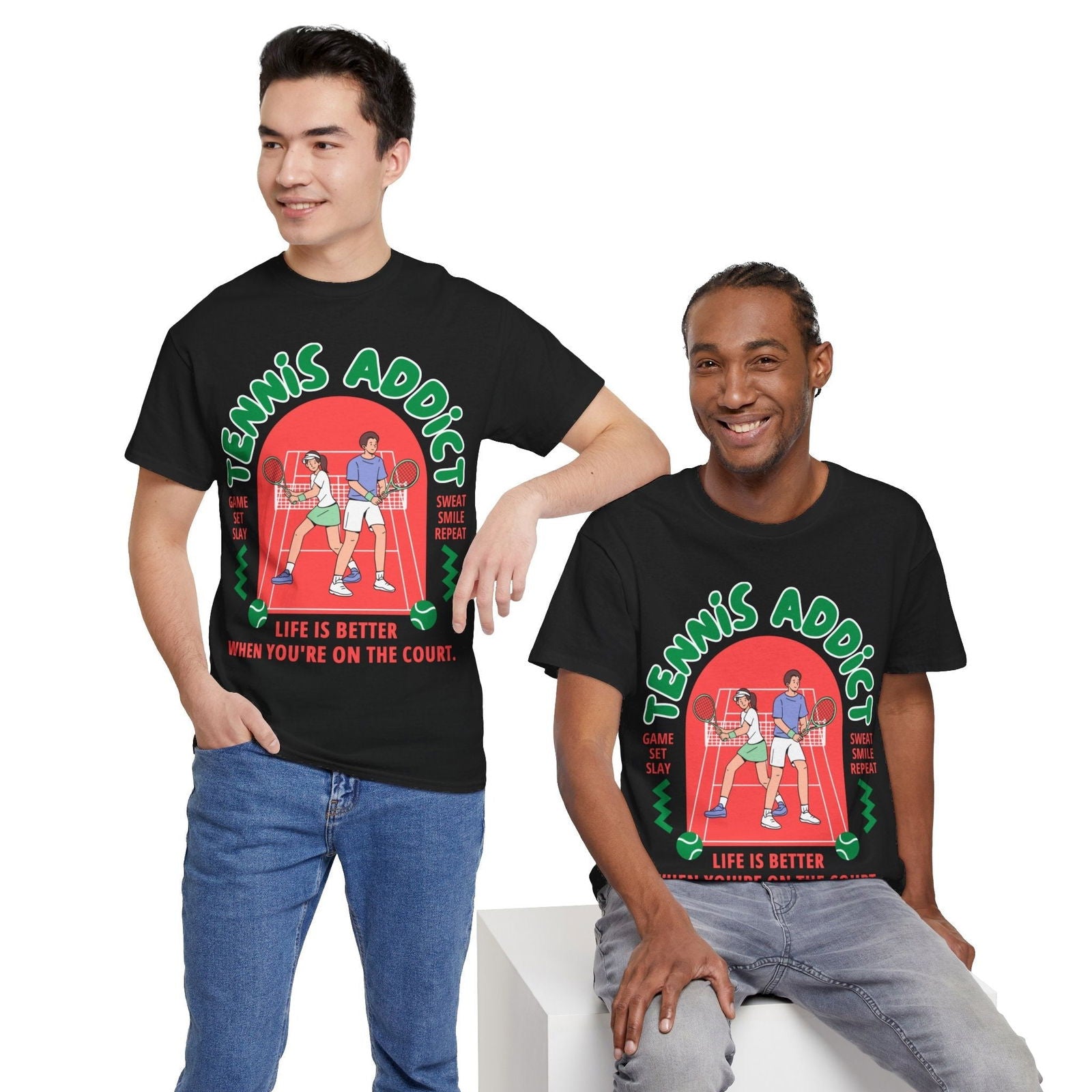 TENNIS ADDICT 2 - Tennis Basic Tee - GRANDSLAM PH