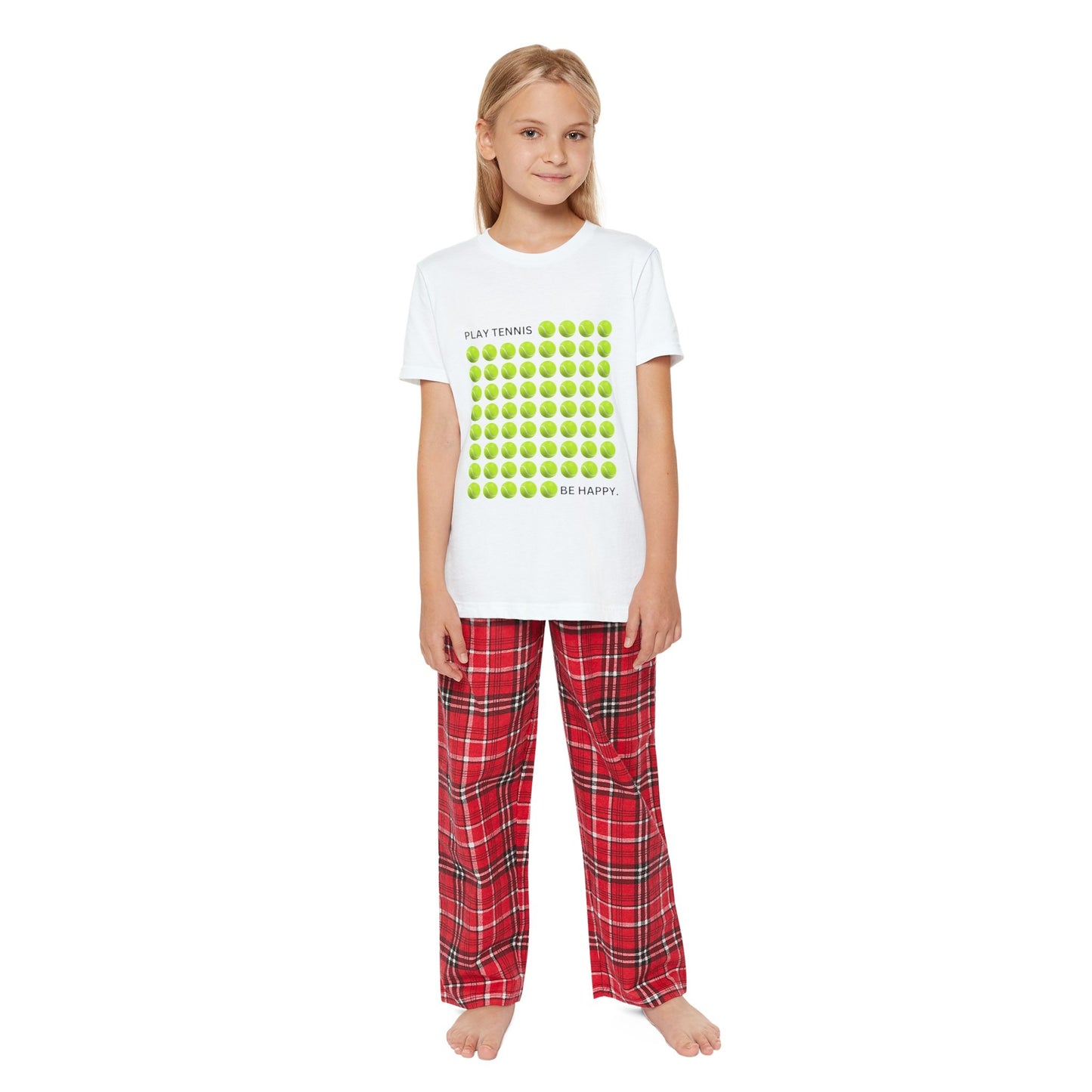 PLAY TENNIS BE HAPPY  - Kids Tee