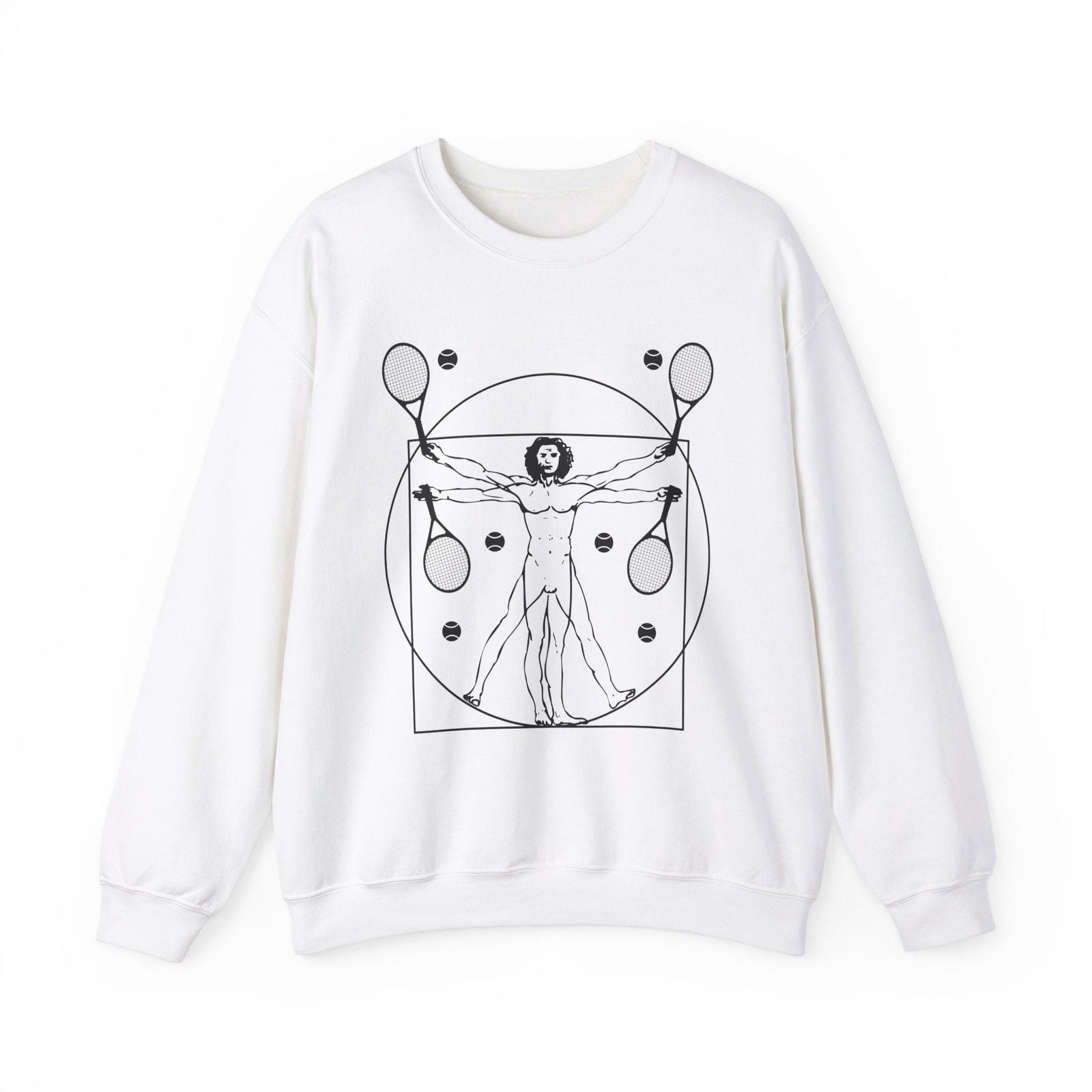 VITRUVIAN MAN (LEONARDO DA VINCI) - Tennis Sweatshirt - GRANDSLAM PH