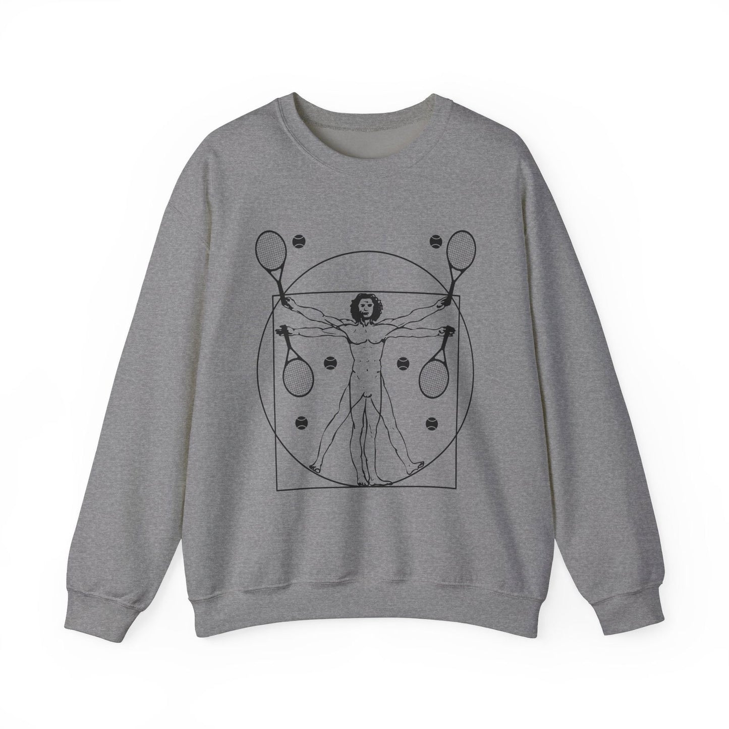 VITRUVIAN MAN (LEONARDO DA VINCI) - Tennis Sweatshirt - GRANDSLAM PH