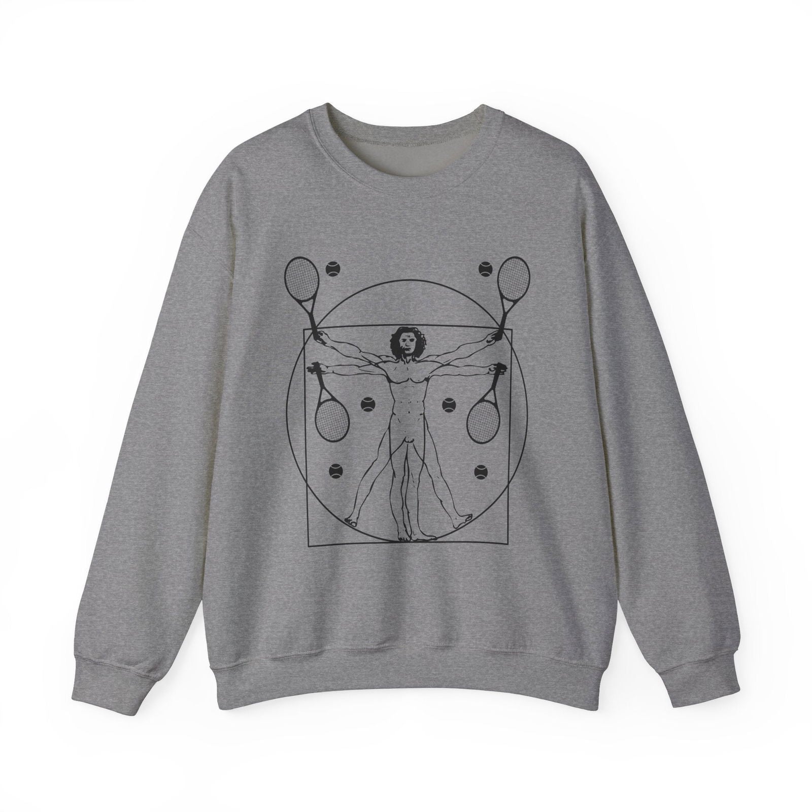 VITRUVIAN MAN (LEONARDO DA VINCI) - Tennis Sweatshirt - GRANDSLAM PH