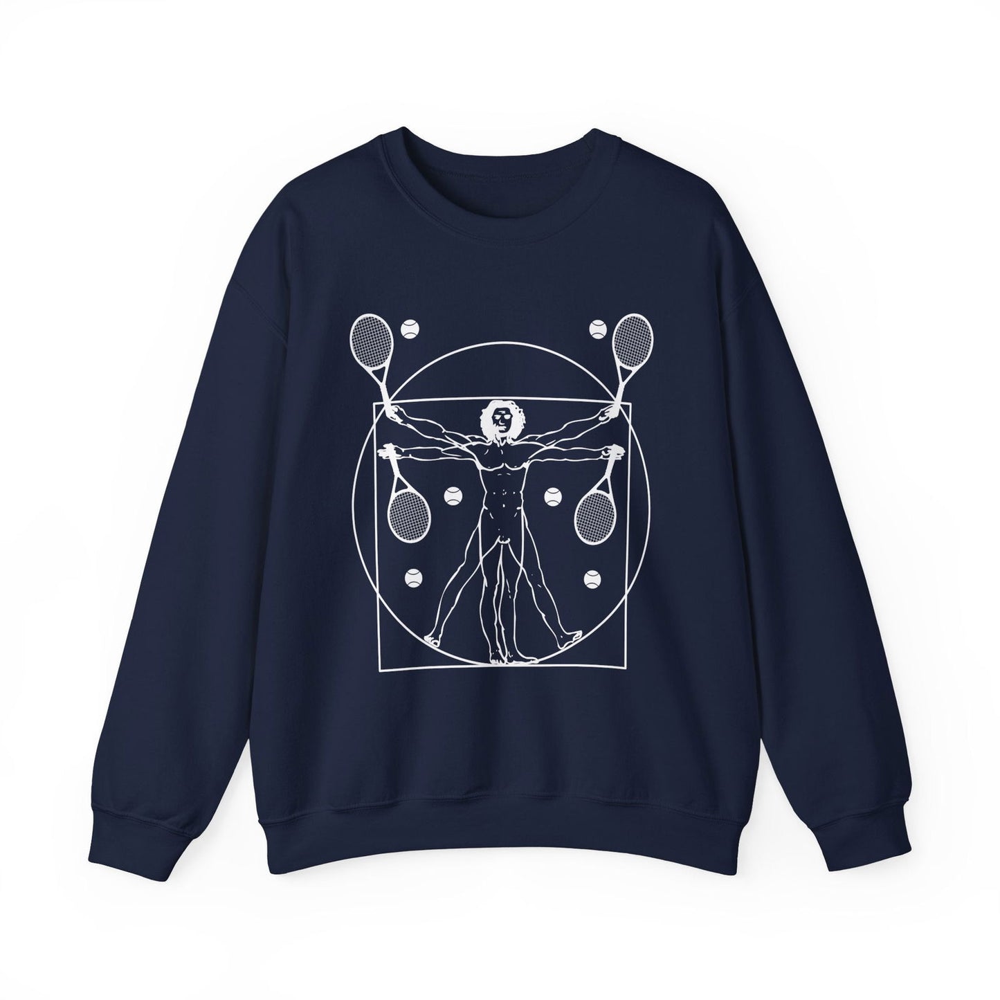 VITRUVIAN MAN (LEONARDO DA VINCI) - Tennis Sweatshirt - GRANDSLAM PH
