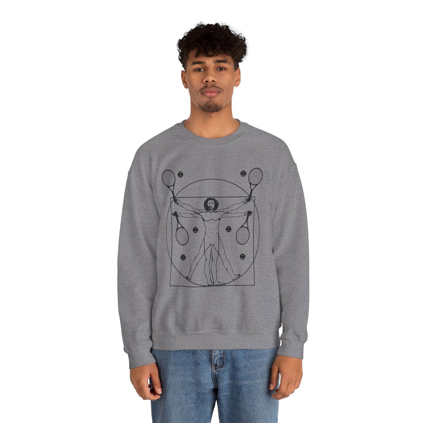 VITRUVIAN MAN (LEONARDO DA VINCI) - Tennis Sweatshirt - GRANDSLAM PH