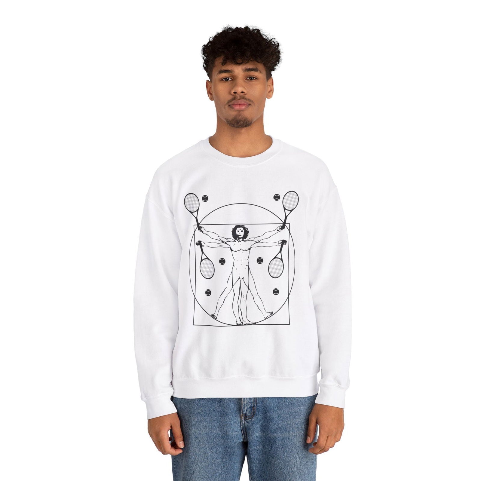 VITRUVIAN MAN (LEONARDO DA VINCI) - Tennis Sweatshirt - GRANDSLAM PH