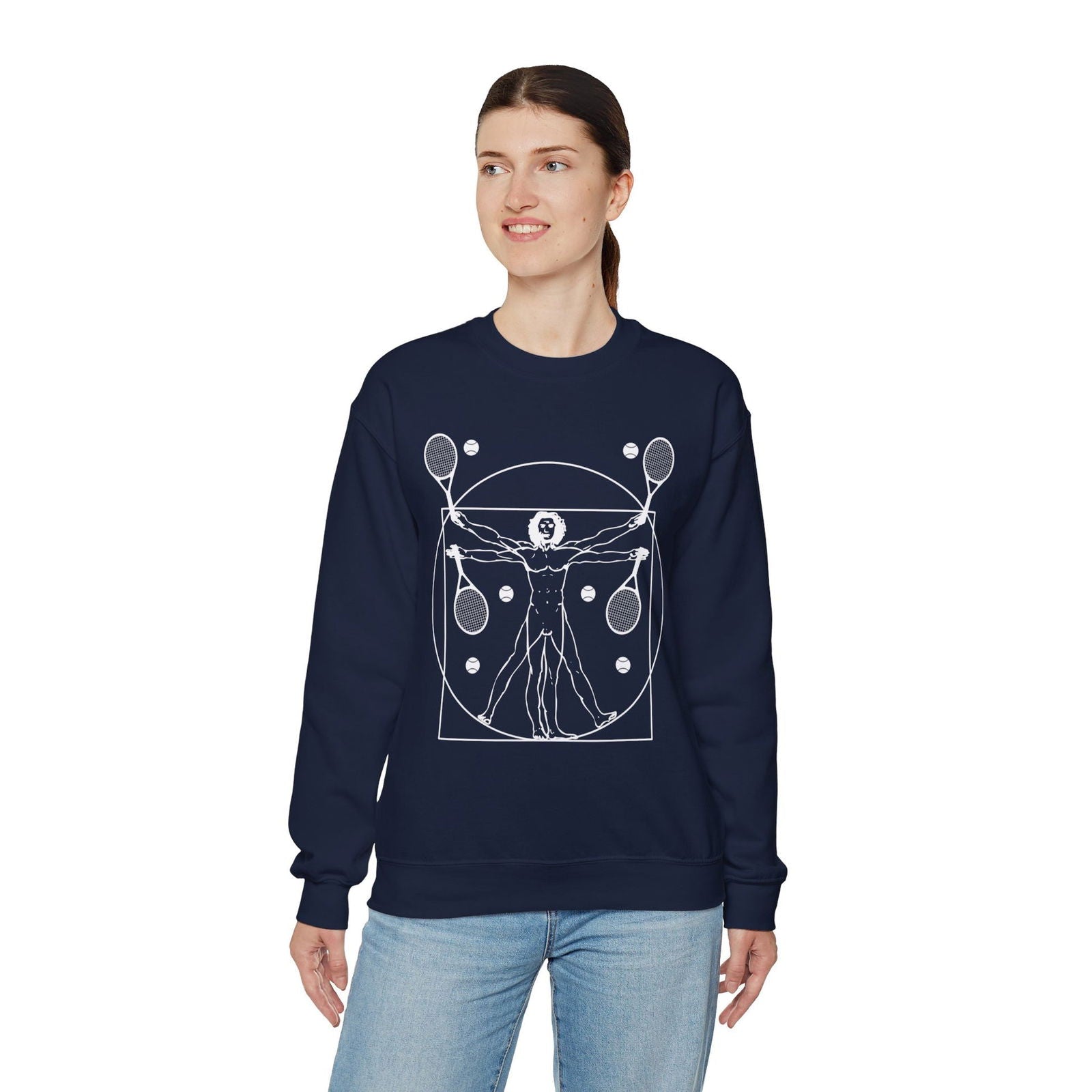 VITRUVIAN MAN (LEONARDO DA VINCI) - Tennis Sweatshirt - GRANDSLAM PH