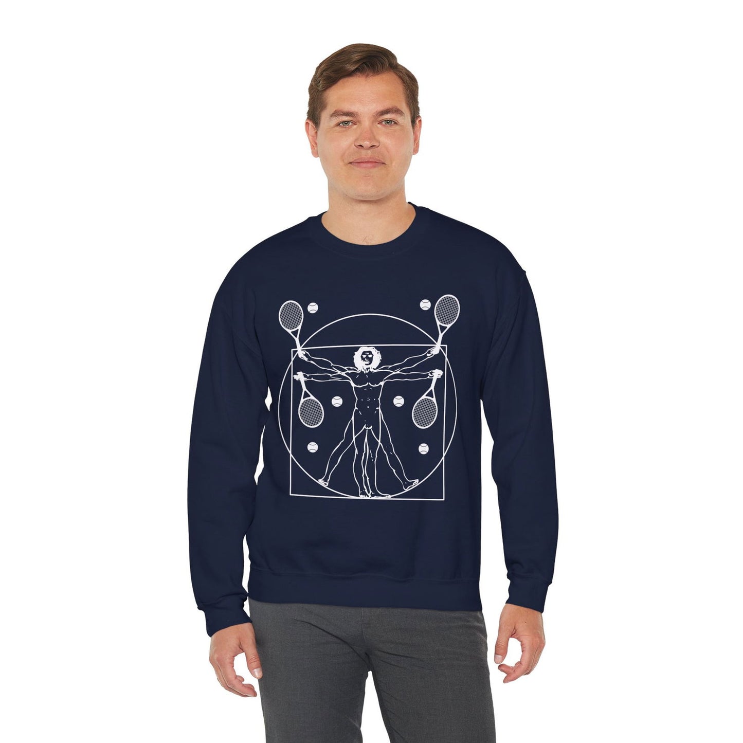 VITRUVIAN MAN (LEONARDO DA VINCI) - Tennis Sweatshirt - GRANDSLAM PH