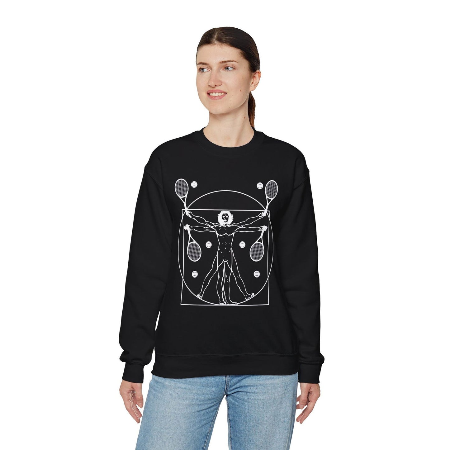 VITRUVIAN MAN (LEONARDO DA VINCI) - Tennis Sweatshirt - GRANDSLAM PH