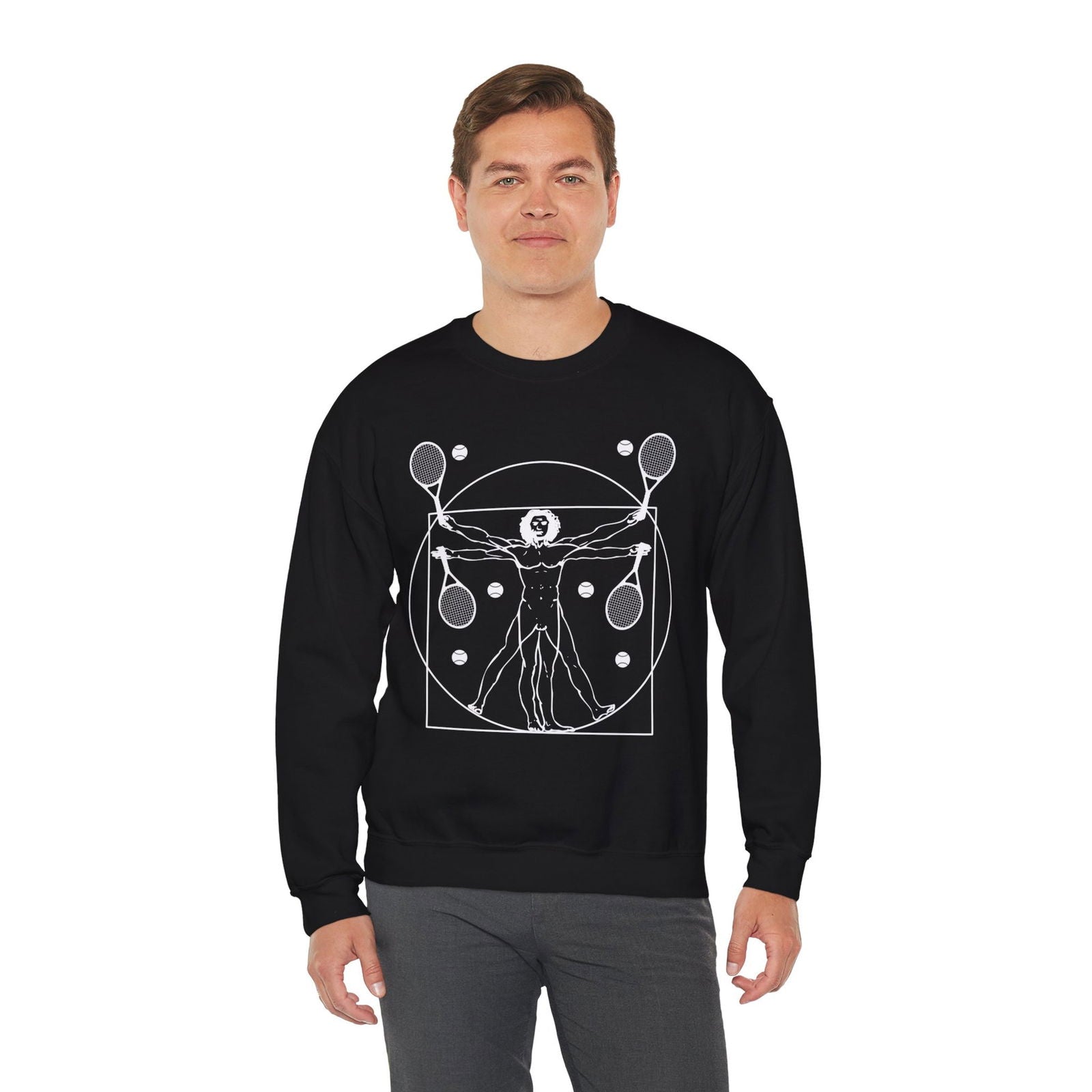 VITRUVIAN MAN (LEONARDO DA VINCI) - Tennis Sweatshirt - GRANDSLAM PH