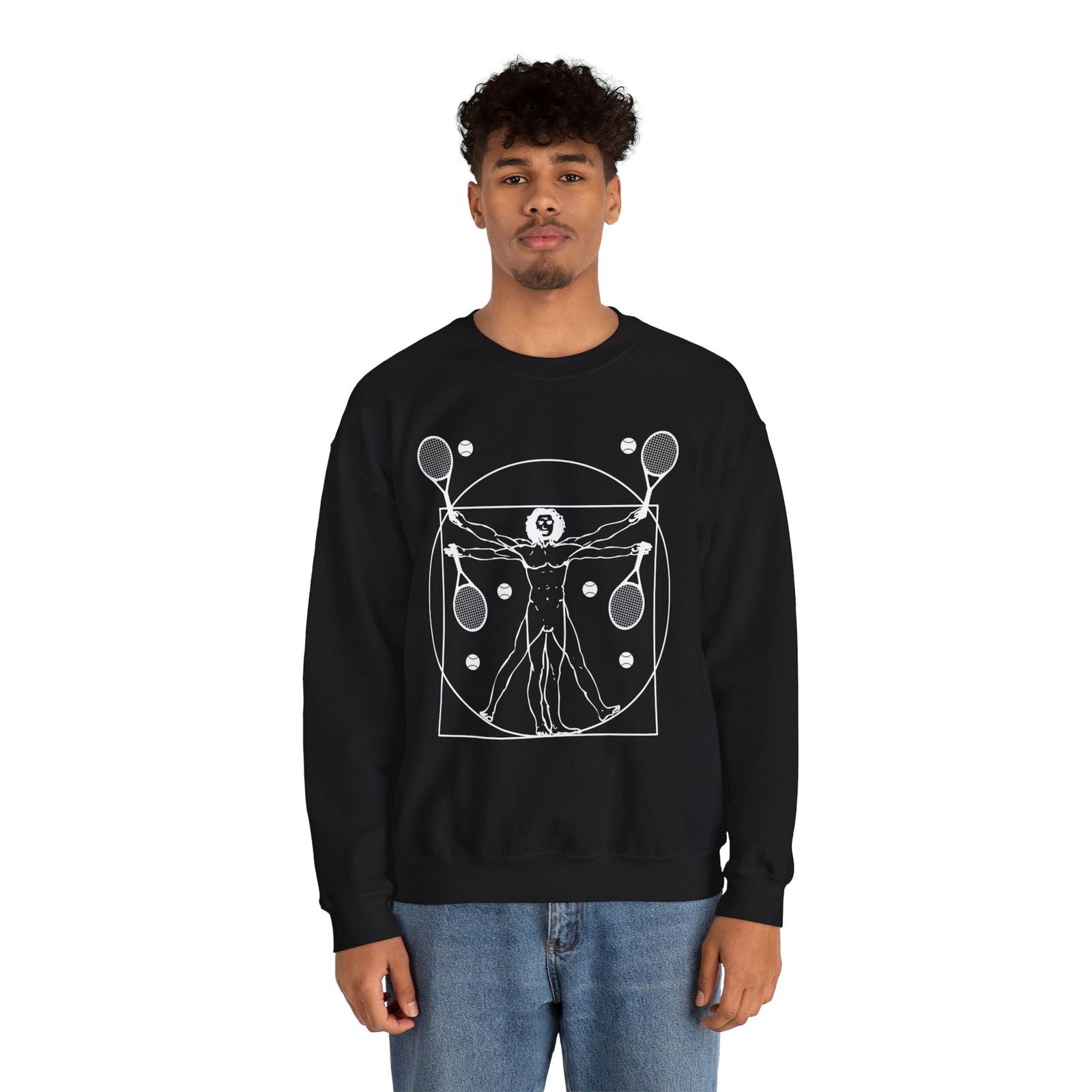 VITRUVIAN MAN (LEONARDO DA VINCI) - Tennis Sweatshirt - GRANDSLAM PH