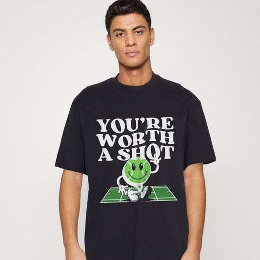YOU'RE WORTH A SHOT - Tennis Basic Tee - GRANDSLAM PH