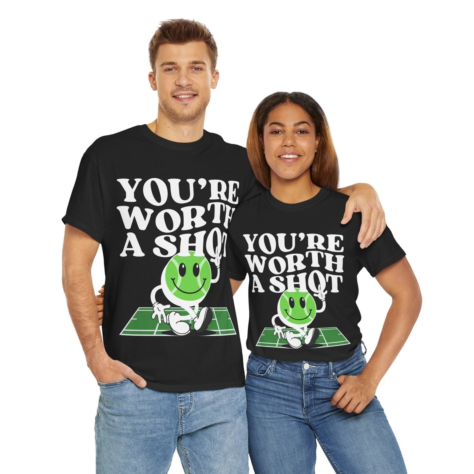 YOU'RE WORTH A SHOT - Tennis Basic Tee - GRANDSLAM PH