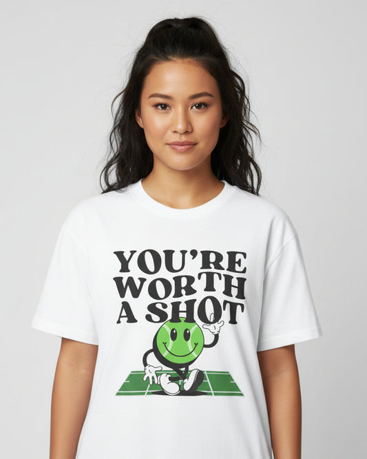 YOU'RE WORTH A SHOT - Tennis Basic Tee - GRANDSLAM PH