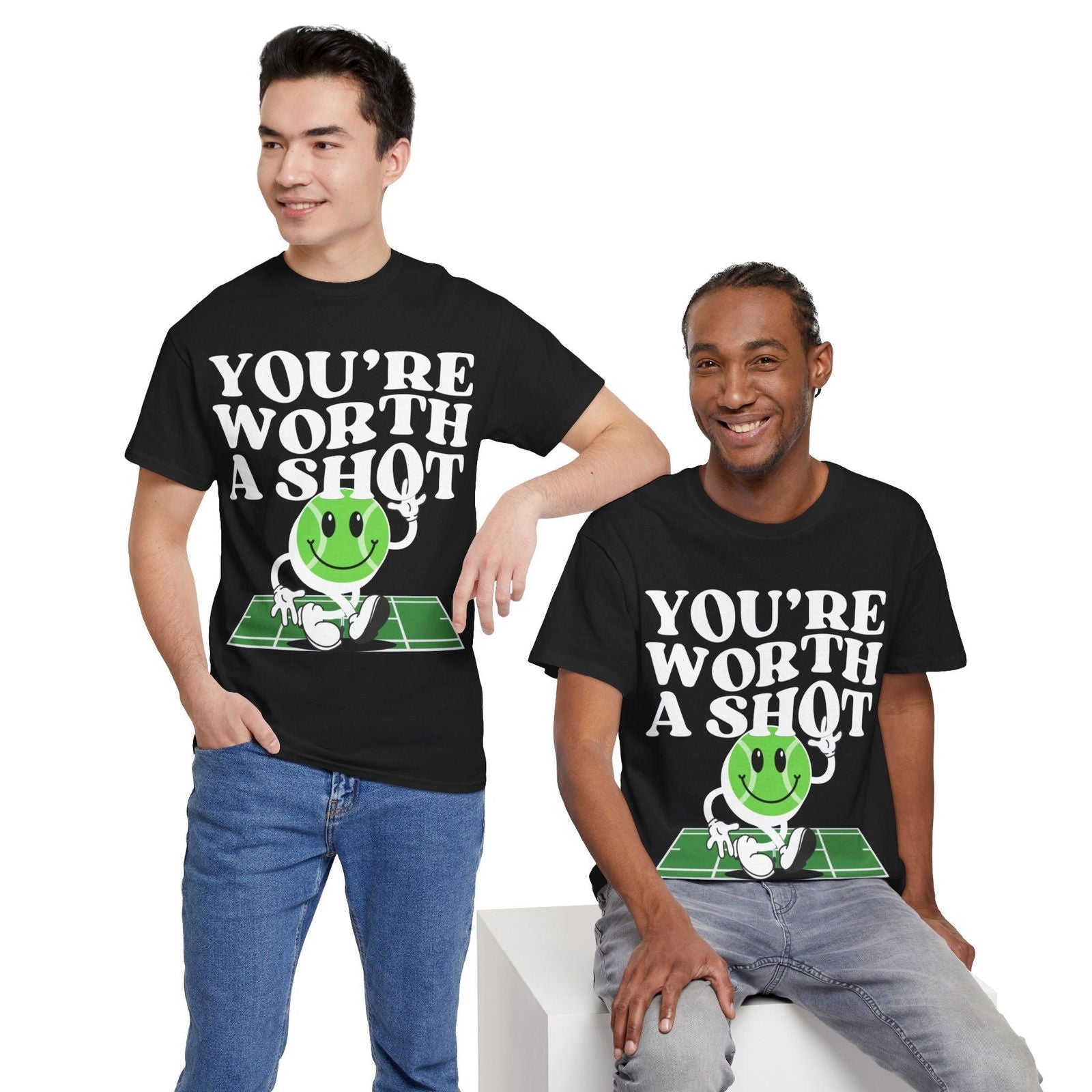 YOU'RE WORTH A SHOT - Tennis Basic Tee - GRANDSLAM PH
