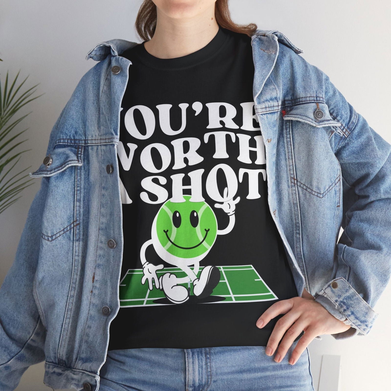 YOU'RE WORTH A SHOT - Tennis Basic Tee - GRANDSLAM PH