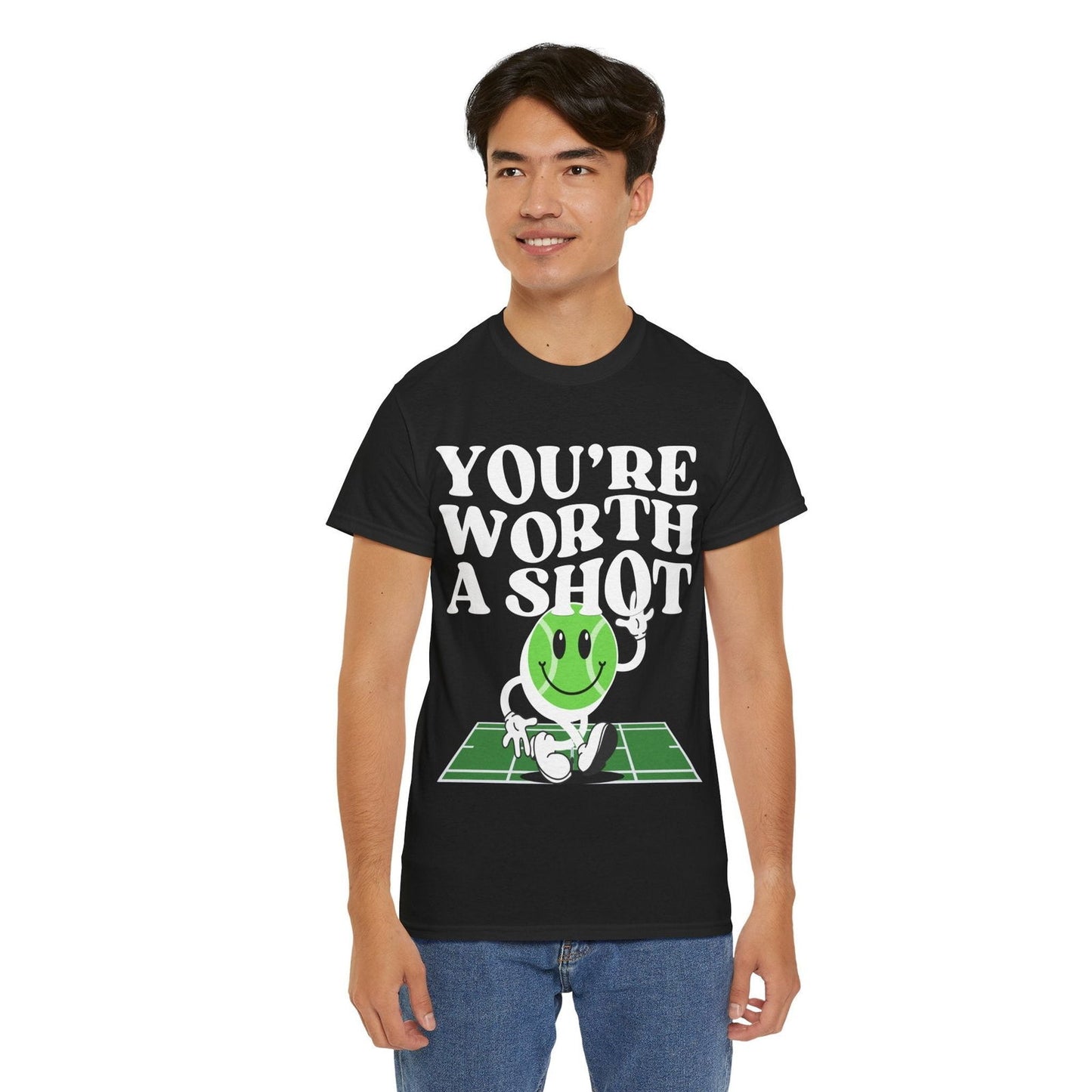 YOU'RE WORTH A SHOT - Tennis Basic Tee - GRANDSLAM PH