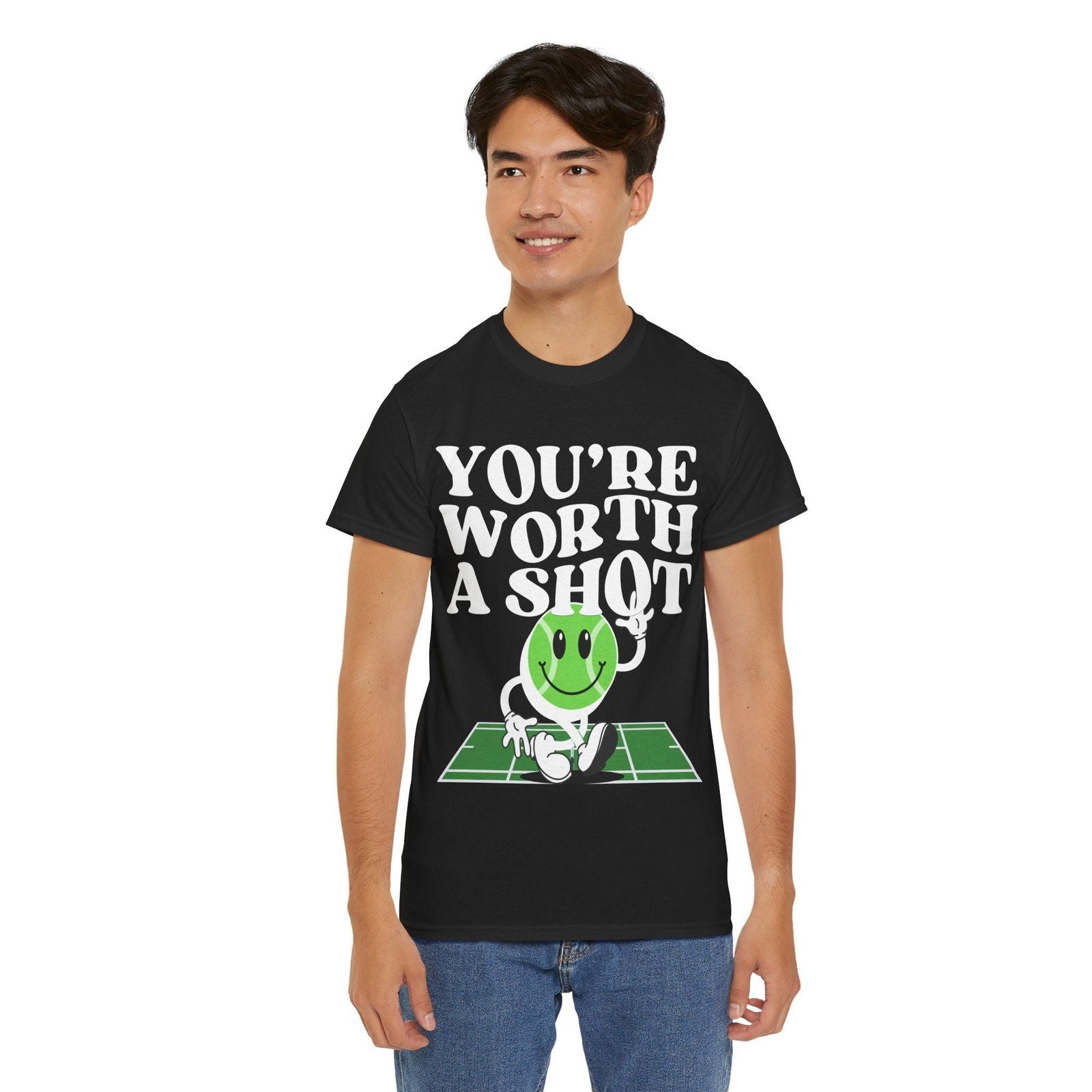 YOU'RE WORTH A SHOT - Tennis Basic Tee - GRANDSLAM PH