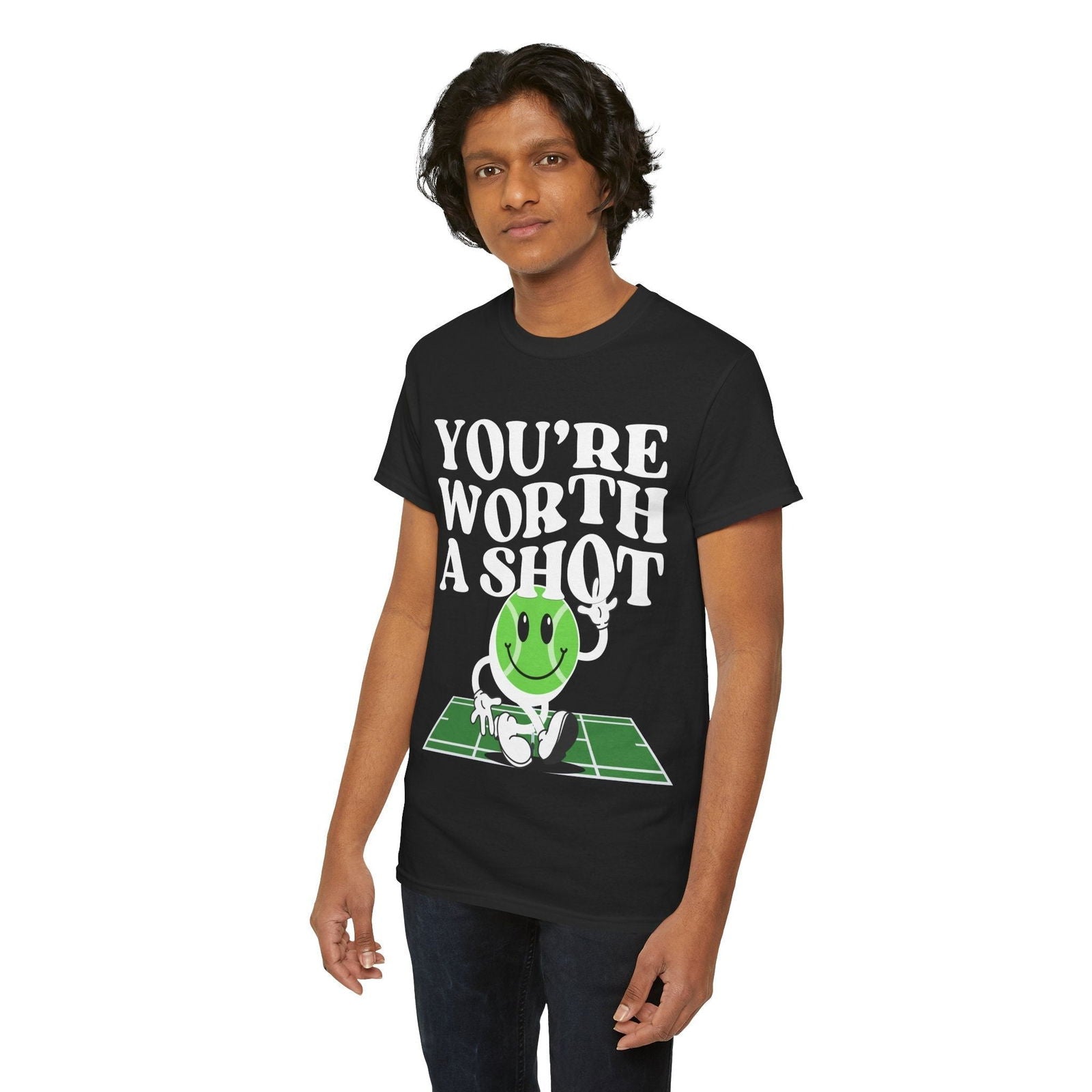 YOU'RE WORTH A SHOT - Tennis Basic Tee - GRANDSLAM PH