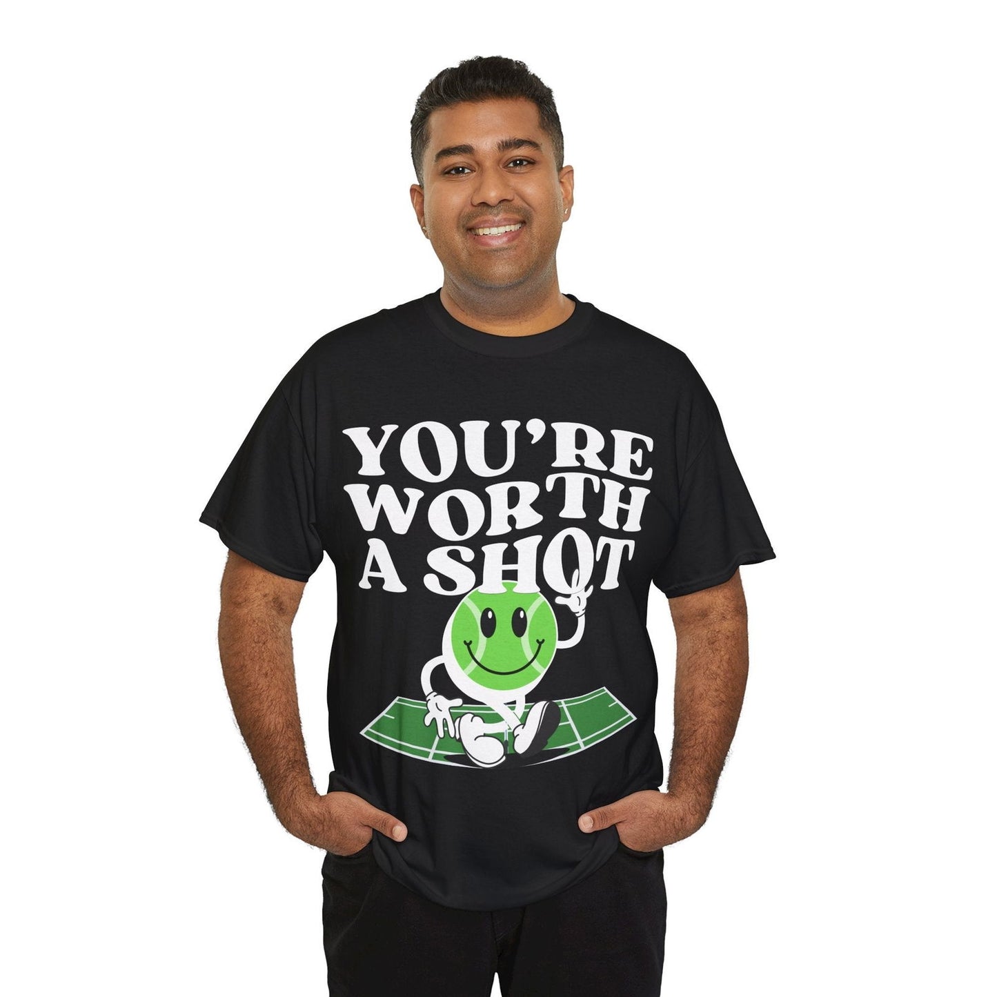 YOU'RE WORTH A SHOT - Tennis Basic Tee - GRANDSLAM PH