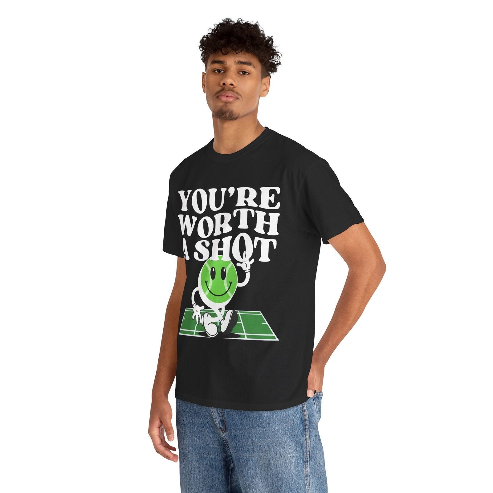 YOU'RE WORTH A SHOT - Tennis Basic Tee - GRANDSLAM PH