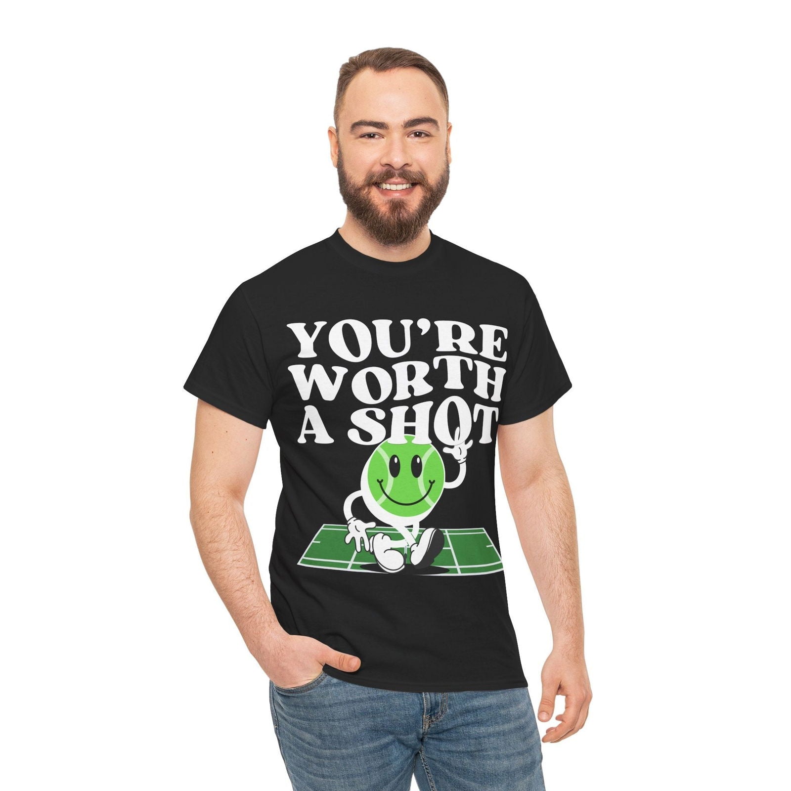 YOU'RE WORTH A SHOT - Tennis Basic Tee - GRANDSLAM PH
