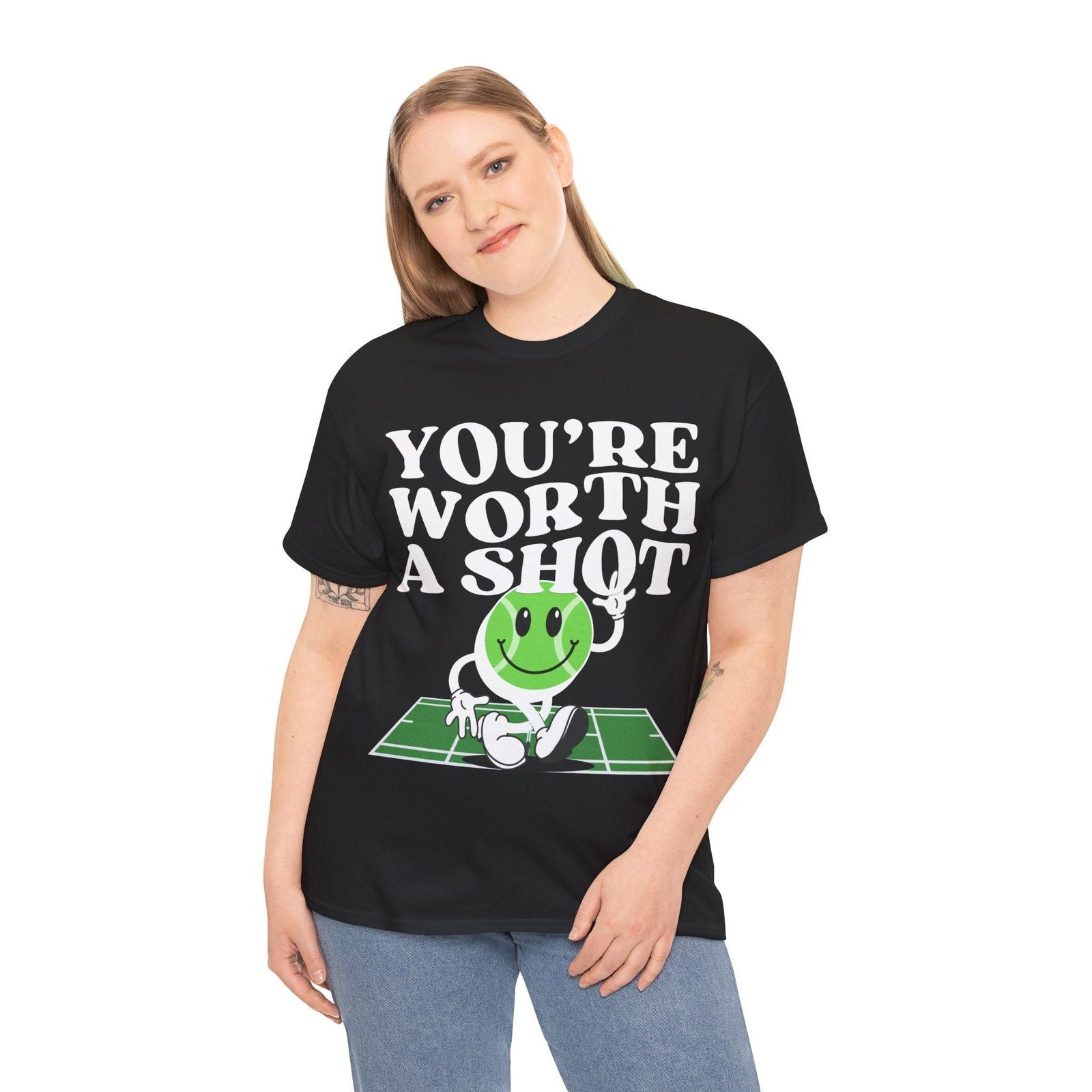YOU'RE WORTH A SHOT - Tennis Basic Tee - GRANDSLAM PH