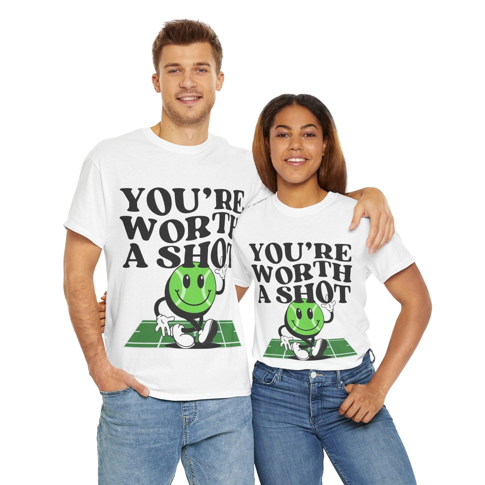 YOU'RE WORTH A SHOT - Tennis Basic Tee - GRANDSLAM PH