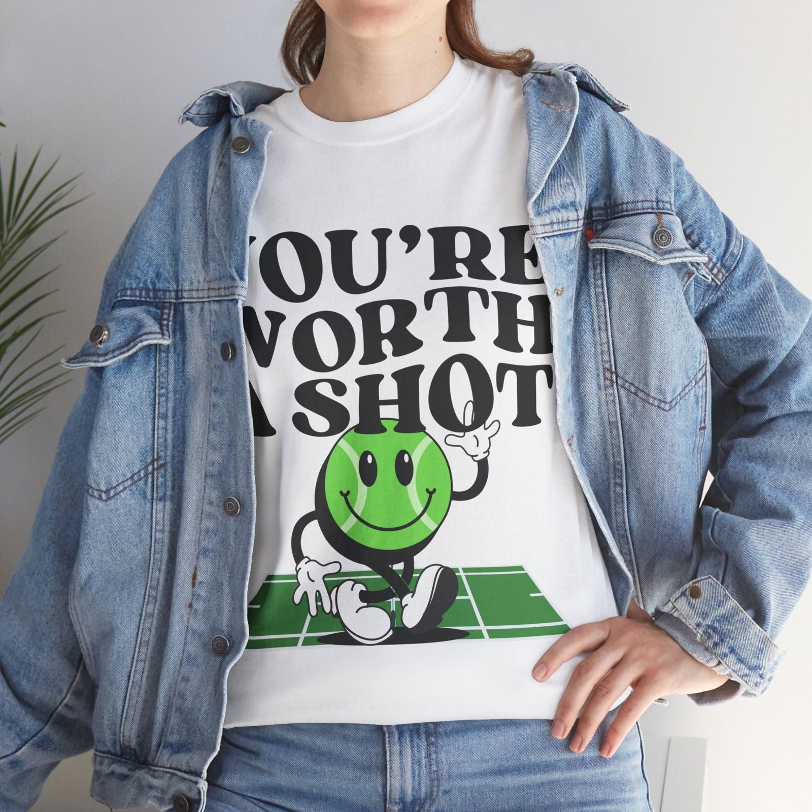 YOU'RE WORTH A SHOT - Tennis Basic Tee - GRANDSLAM PH