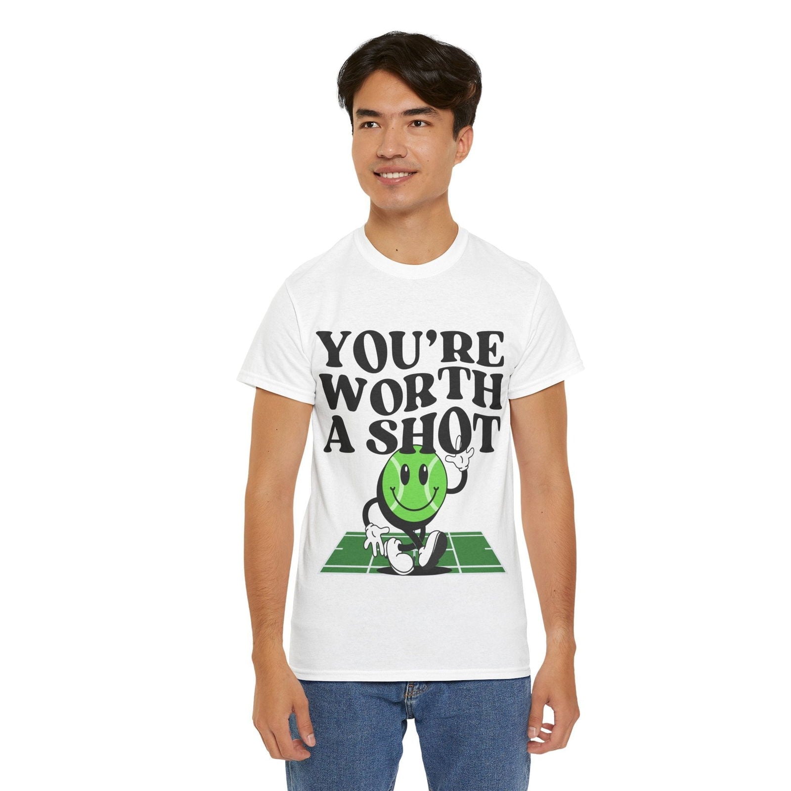 YOU'RE WORTH A SHOT - Tennis Basic Tee - GRANDSLAM PH