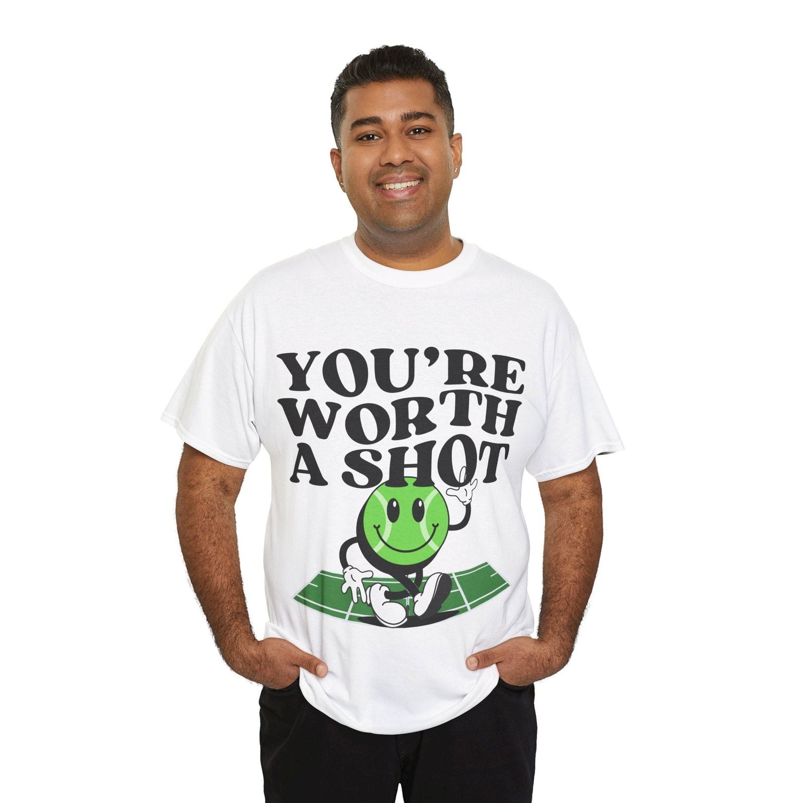 YOU'RE WORTH A SHOT - Tennis Basic Tee - GRANDSLAM PH