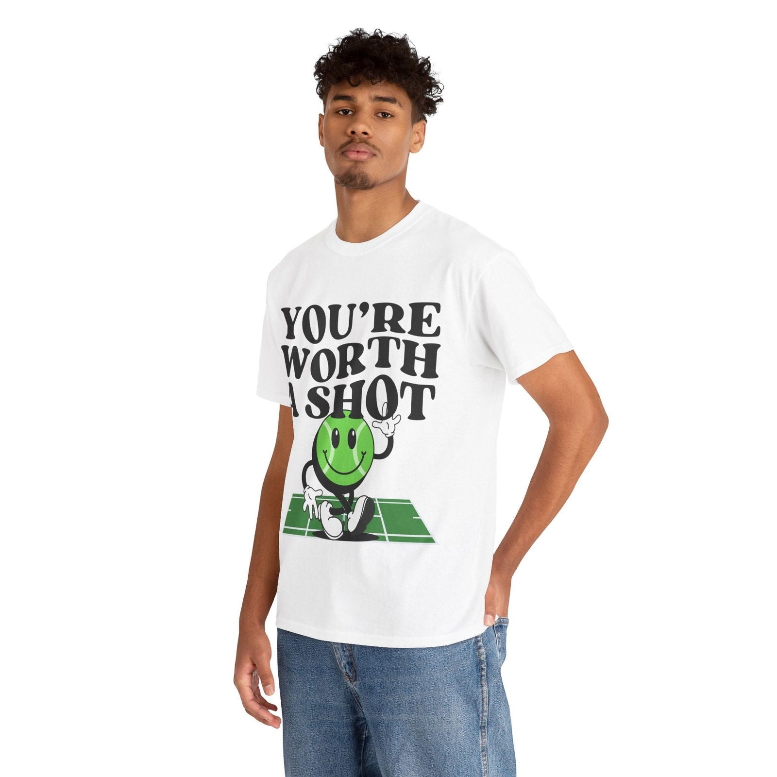 YOU'RE WORTH A SHOT - Tennis Basic Tee - GRANDSLAM PH