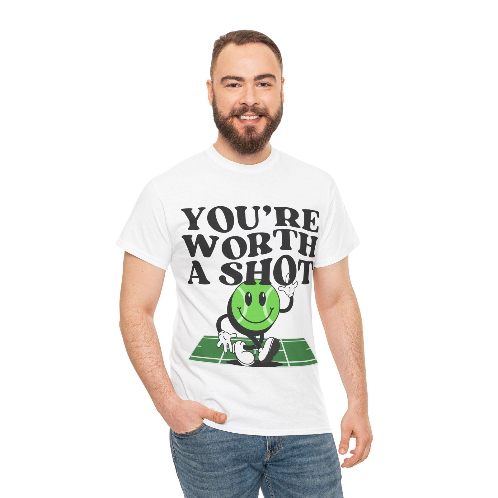 YOU'RE WORTH A SHOT - Tennis Basic Tee - GRANDSLAM PH