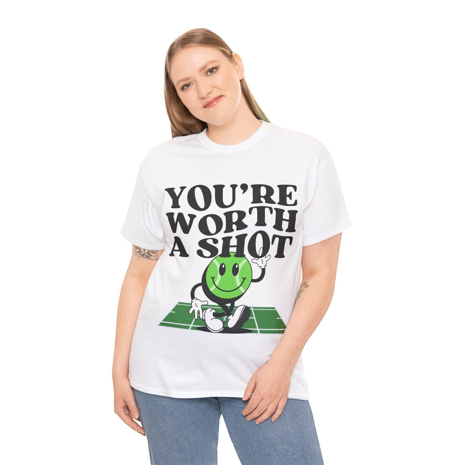 YOU'RE WORTH A SHOT - Tennis Basic Tee - GRANDSLAM PH