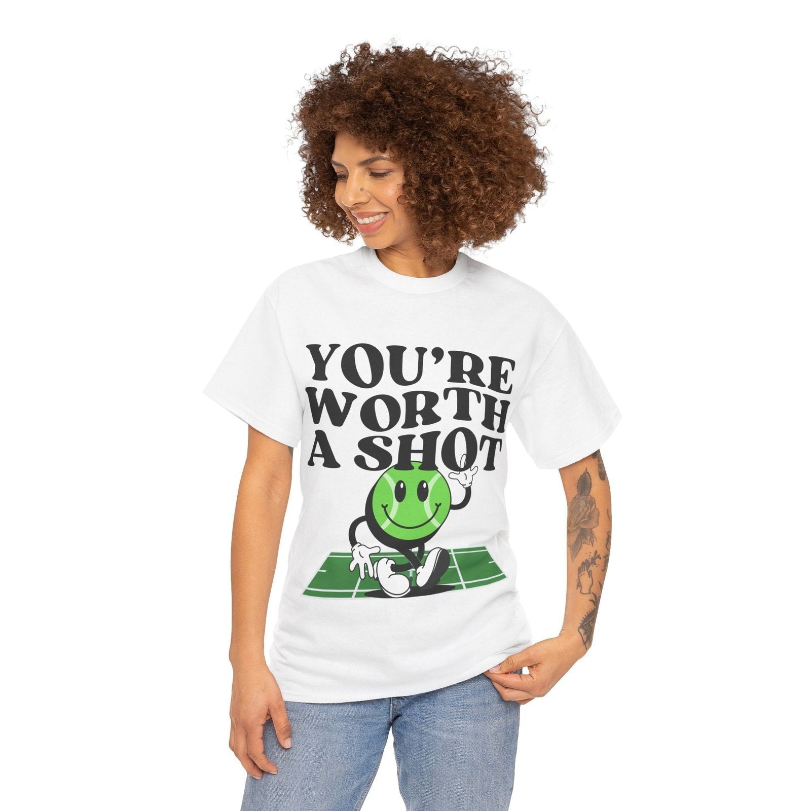 YOU'RE WORTH A SHOT - Tennis Basic Tee - GRANDSLAM PH